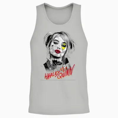 Birds of Prey Harley Quinn Kiss Unisex Tank Top - Ash