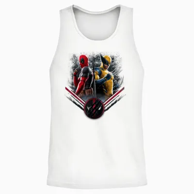 Marvel Studios Deadpool & Wolverine Side-By-Side Claw Icon T-Shirt, Black, S Unisex Tank Top - White