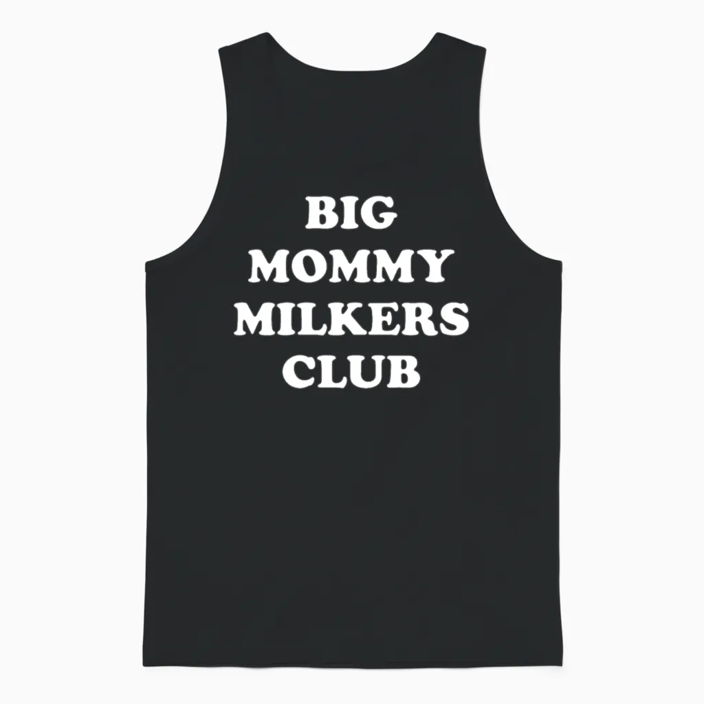Big Mommy Milkers Club Mom Unisex Tank Top in Black