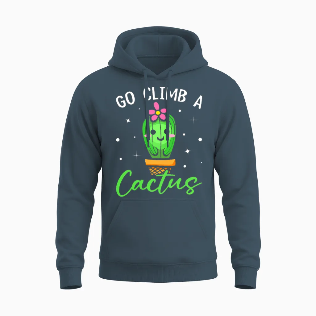 Funny Succulent Gardening Unisex Hoodie in Dark Heather