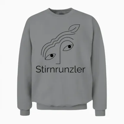 Stirnrunzler Leaf (black) Unisex Sweatshirt - Sport Grey