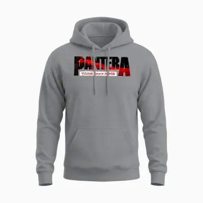 Pantera Offizielles Vulgar-Display Von Power-Logo, Rot Unisex Hoodie - Sport Grey