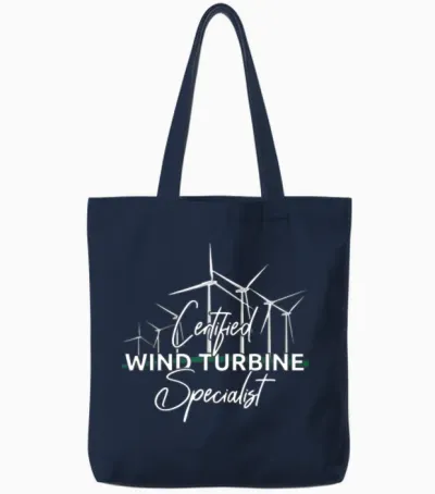 Wind Turbine Technician Windmill Renewable Energy Tote Bags - Navy