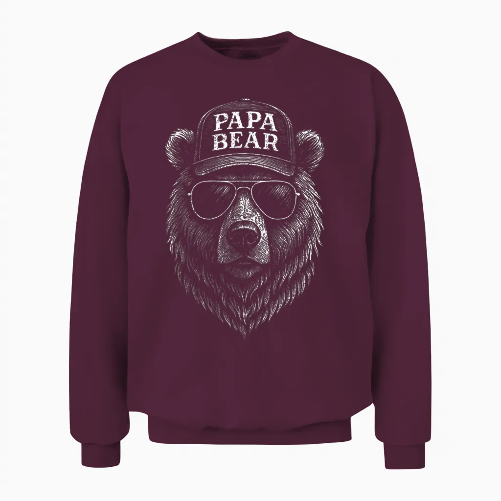 Papa Geschenk Geburtstag Shirt Papa Spruch Lustig Papa Unisex Sweatshirt in Maroon