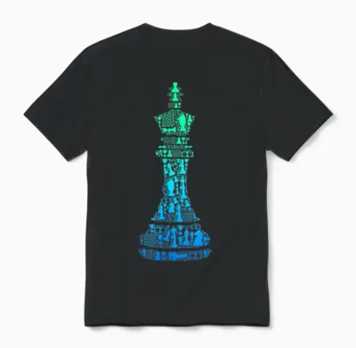 Schach König Schachspieler Kinder Jungen Herren Unisex T-Shirt - Black