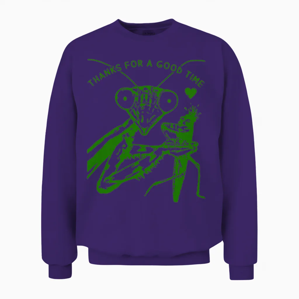 Thanks for a Good Time Unisex Sweatshirt in Purple