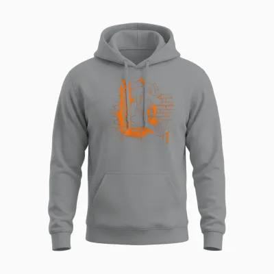 Pokémon Charizard Orange Street Art Graffiti Logo Unisex Hoodie - Sport Grey