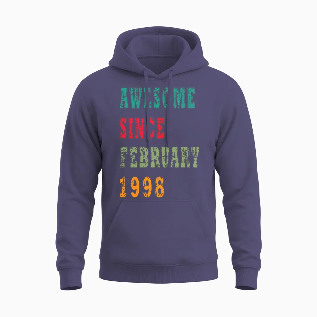 25 Years Old, Birth Saying Birthday Gift Unisex Hoodie in Heather Sport Dark Navy