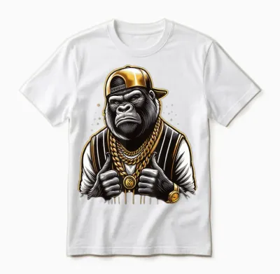 Kostüm Rapper Kinder T-Shirt, Black Unisex T-Shirt - White