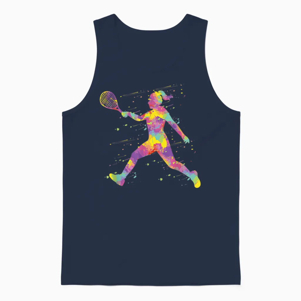 Tennis Mädchen Tennisspielerin Unisex Tank Top in Navy