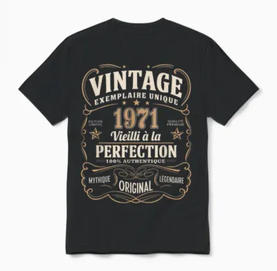 54 Years Man 1971 Birthday T Shirt 54 Years Man 1971 T-Shirt, Black, S Unisex T-Shirt - Black