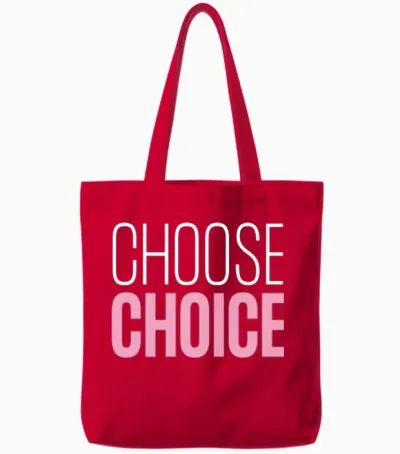 Choose Choice Retro Tote Bags - Red