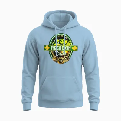 Vintage Maccockin Cider Funny St Patrick's Day Unisex Hoodie - Light Blue