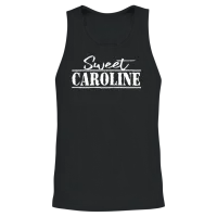Sweet Caroline White 3 Unisex Tank Top - Black – 2