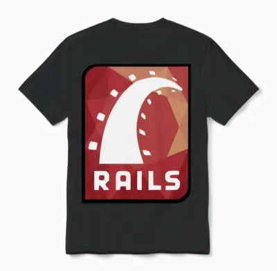 Ruby on Rails Logo Unisex T-Shirt - Black