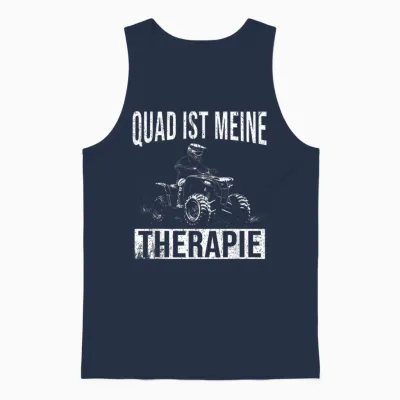 Quad Ist Meine Therapie Quadfahrer Offroad Atv Unisex Tank Top - Navy