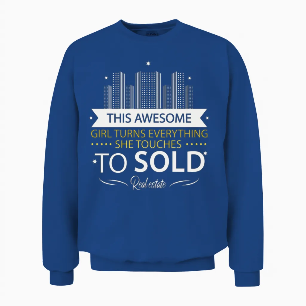 This Awesome Is Selling Everything She Touches Unisex Sweatshirt in Royal