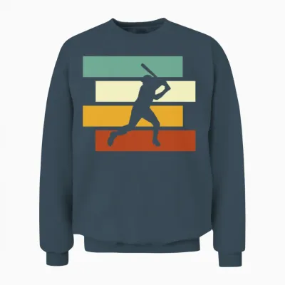 Baseball Retro Unisex Sweatshirt - Dark Heather