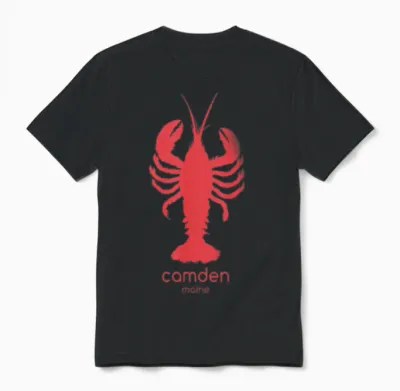 Camden Maine Lobster Fans Vacation Souvenir Unisex T-Shirt - Black