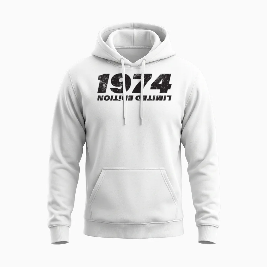1974 Vintage Unisex Hoodie in White
