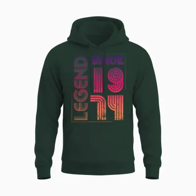 1974 Vintage 50th Birthday Unisex Hoodie - Forest