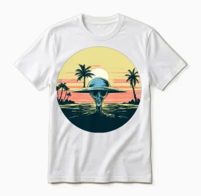 Retro Alien Unisex T-Shirt - White
