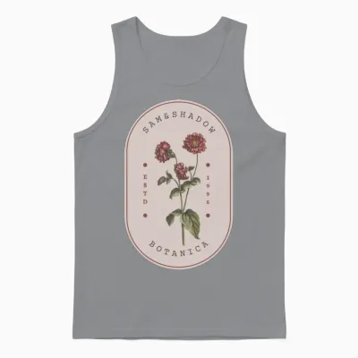 Retro Rose Unisex Tank Top - Sport Grey