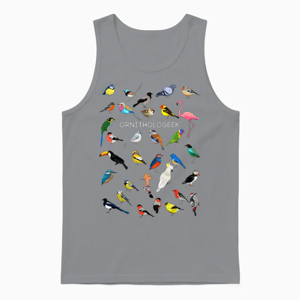Ornithologeek Unisex Tank Top in Sport Grey