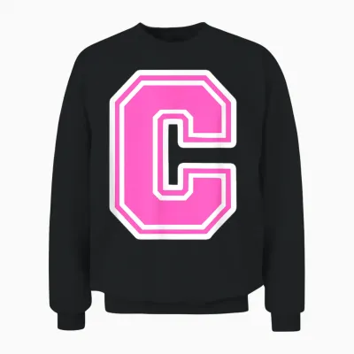 Monogram Initiale C Pour Prénom Ou Nom De Famille C Unisex Sweatshirt - Black