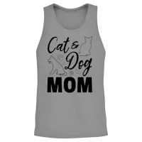Dog Cat Mama Dog Mama Dog Lover - Cat & Dog Mom Unisex Tank Top - Sport Grey – 2