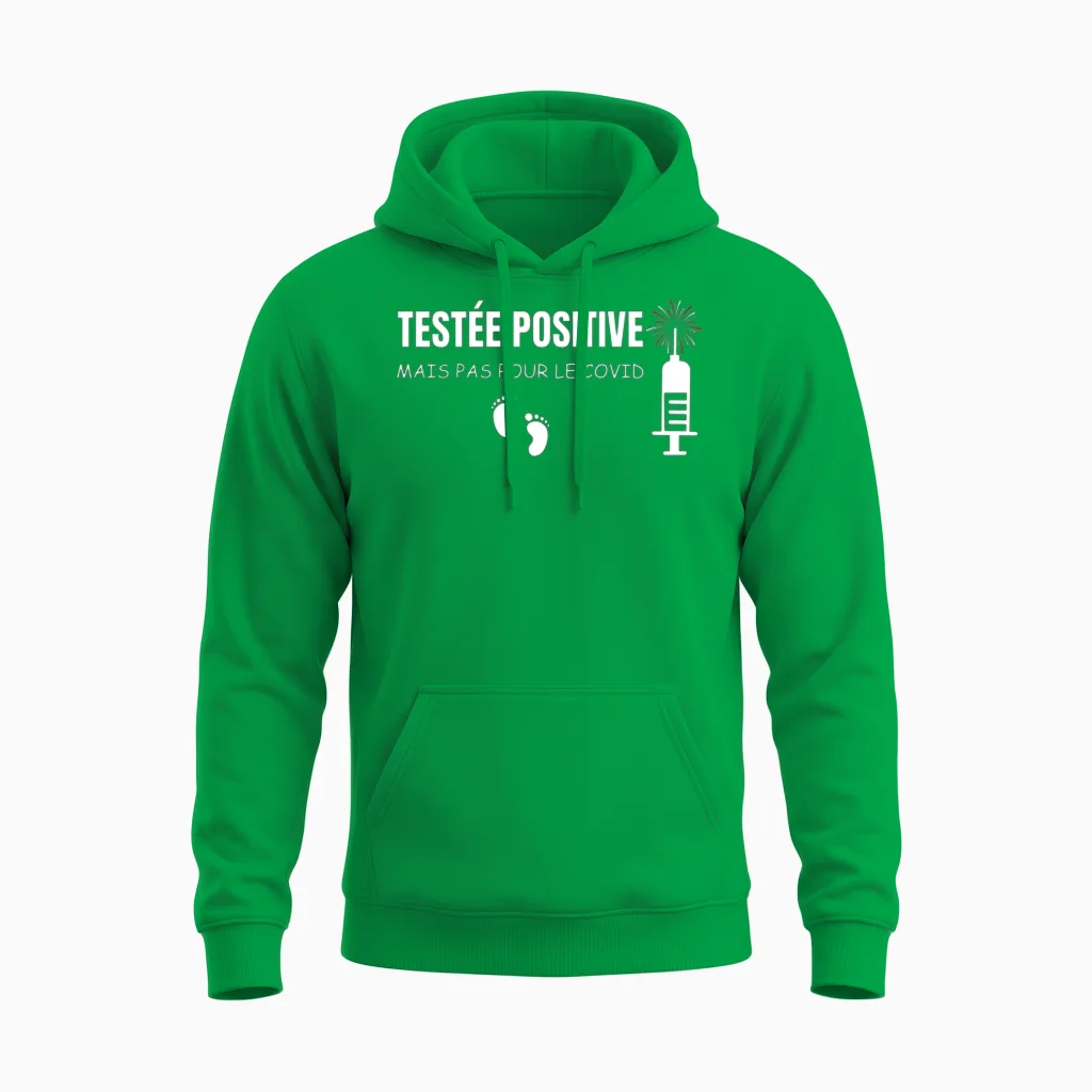 Announcement Pregnancy, Couple Shirt, Future Maman Unisex Hoodie in Irish Green