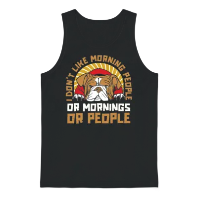 Bulldog Dogs Unisex Tank Top - Black