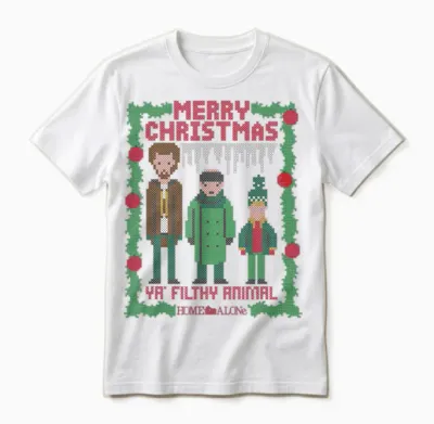 Home Alone Merry Christmas Ya Wet Bandits Ugly Unisex T-Shirt - White