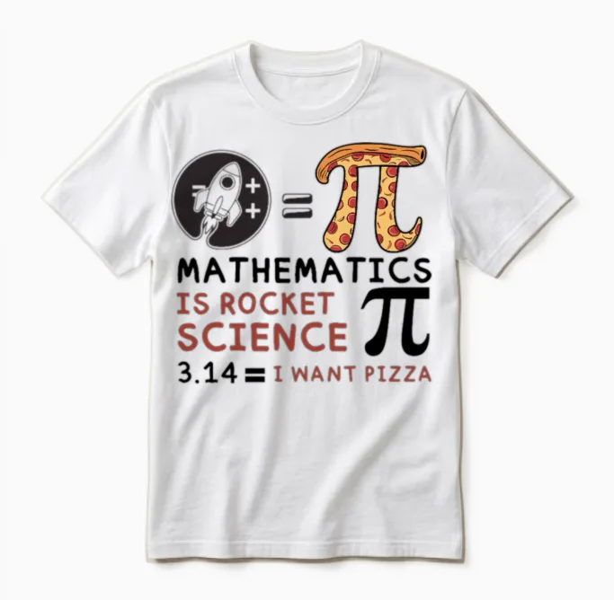 Funny Math Joke Memes & Humor Unisex T-Shirt in White