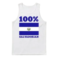 El Salvador Unisex Tank Top - White – 1