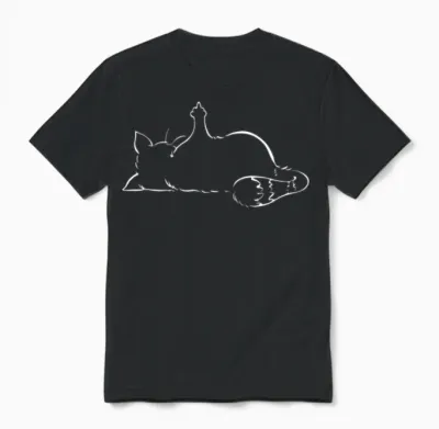 Cat Says Not Today Middle Finger Up Unisex T-Shirt - Black