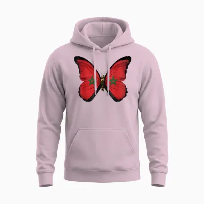 Maroc Roots Flah Marocaine Unisex Hoodie - Light Pink