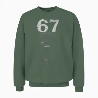 Halloween 67 Scp Horror Face Scary Costume Shirt Horror 6 7 Unisex Sweatshirt - Military Green