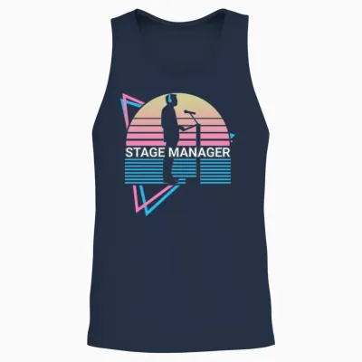 Stage Manager Retro Unisex Tank Top - Navy