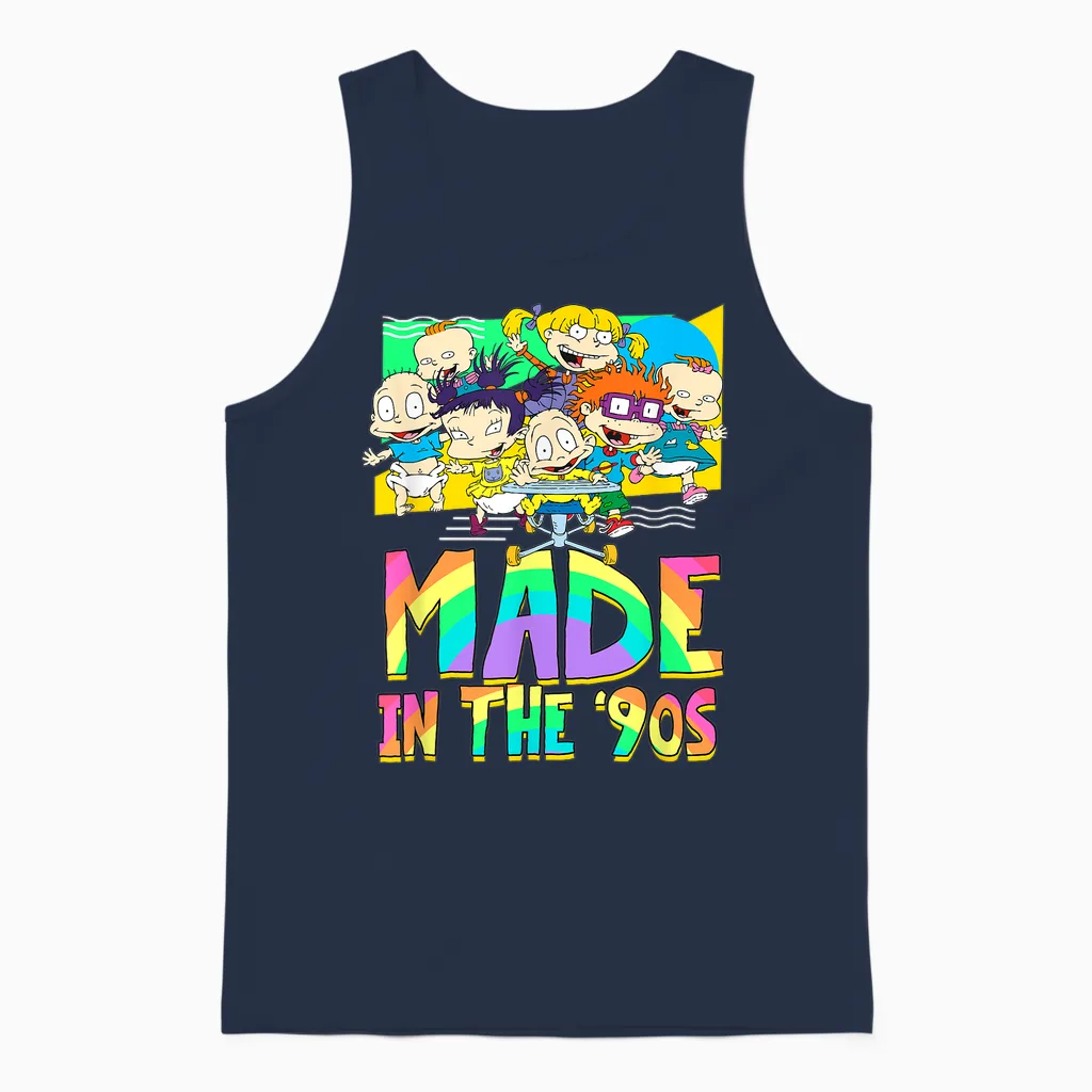 Mademark X Rugrats - Made in the 90s - Rainbow Gradient Unisex Tank Top in Navy