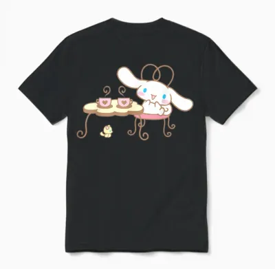 Cinnamoroll Cafe Unisex T-Shirt - Black