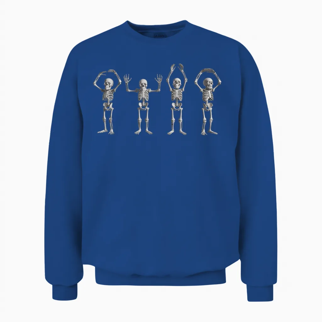 Funny O-H-I-O State Skeleton Ohio Vintage Halloween Women Unisex Sweatshirt in Royal