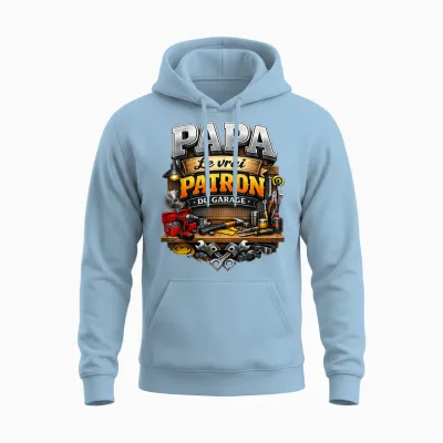 Cadeau Papa Bricoleur Bricolage Garage Fête Des Pères Noël Unisex Hoodie - Light Blue