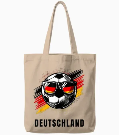 Fussball Sonnenbrille Flagge Fussball Deutschland Tote Bags - Natural