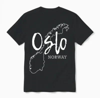 Oslo, Norway, Gift, Gift Idea Unisex T-Shirt - Black