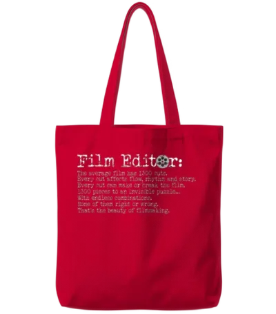 Film Editor Dad Videographer Video Filmmaking Tote Bags - Red