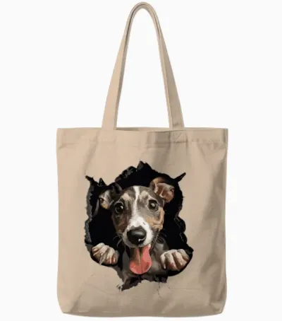 Whippet Tote Bags - Natural