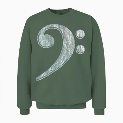 Bassschlüssel - Bassist - Bassspieler - Kontrabass Unisex Sweatshirt - Military Green