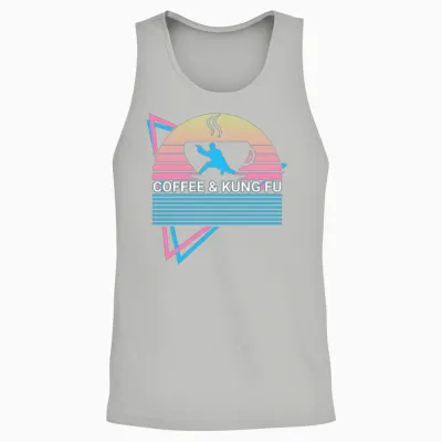 Kung Fu Retro Unisex Tank Top - Ash