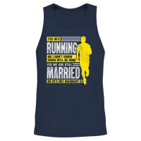 Marathon Running Runner S Wife Gift Unisex Tank Top - Navy – 2